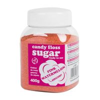 kolorowy cukier do waty cukrowej różowy o smaku arbuzowym 400g