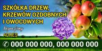 BANER REKLAMOWY 200x100 cm SZKÓŁKA DRZEW I KRZEWÓW