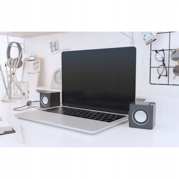 Głośnik do notebooka Hama 7x7x7cm 2 szt czarno-sre zdjęcie 12