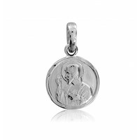 SREBRNY SZKAPLERZ MEDALIK DWUSTRONNY PRÓBA SREBRA 925