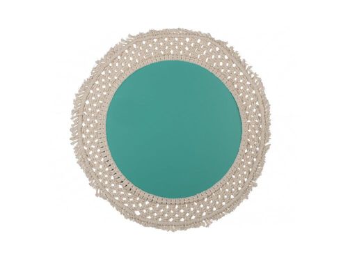 Lustro Ścienne Ø 50 Cm Beżowe Dhuma na Arena.pl