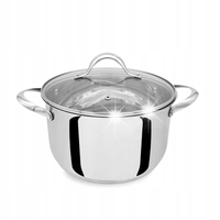 Garnek stalowy z pokrywką na indukcję gaz 18cm 2.5L MAESTRO MR-3519-18