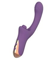 Fioletowy wibrator z powietrznym stymulatorem