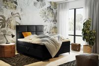 Łóżko kontynentalne VADUZ czarne 140x200