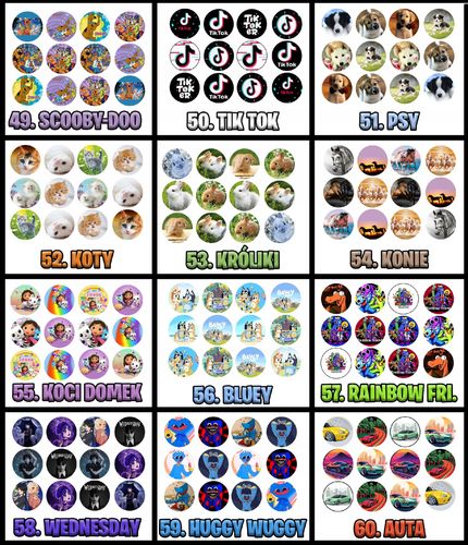 OPŁATEK na BABECZKI MUFFINKI zestaw na urodziny 12szt. - PIĘKNA I BESTIA na Arena.pl