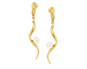 klipsy wiszące z perłą z kolekcji classic (e9785au)