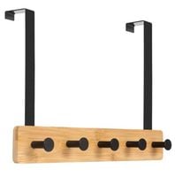 wieszak na drzwi drewniany 5 haczyków 39cm