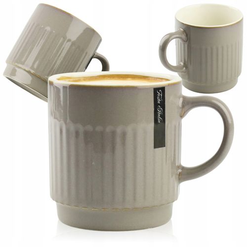 CERAMICZNY KUBEK NA KAWĘ HERBATĘ COFFE LATE ZDOBIONY 440 ML NA PREZENT na Arena.pl