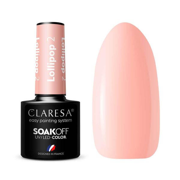 CLARESA Lakier hybrydowy LOLLIPOP 2 - 5g zdjęcie 1