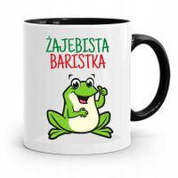 Dla Baristy Baristki Kawiarki Kubek Czarny Prezent Z Nadrukiem Ze Zdjęciem