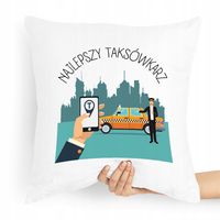 Poduszka Prezent Dla Najlepszego Taksówkarza Taxi Z Nadrukiem Ze Zdjęciem