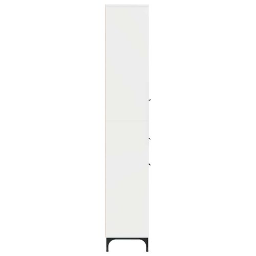 Wysoka szafka łazienkowa z szufladą Biały na wysoki połysk na Arena.pl