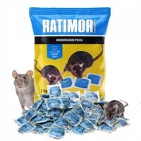 RATIMOR Trutka na szczury i myszy pasta - Trucizna Brodifakum 29ppm