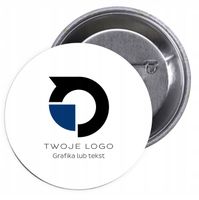 Przypinki Reklamwe Badziki Butony z Logo Herbem Grafiką Buttony 56 mm