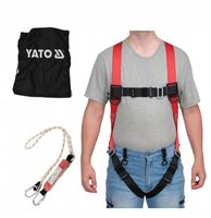 YATO SZELKI BEZPIECZEŃSTWA Z AMORTYZATOREM KARABINKI BHP REGULOWANE ZESTAW