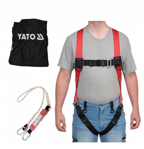 YATO SZELKI BEZPIECZEŃSTWA Z AMORTYZATOREM KARABINKI BHP REGULOWANE ZESTAW na Arena.pl