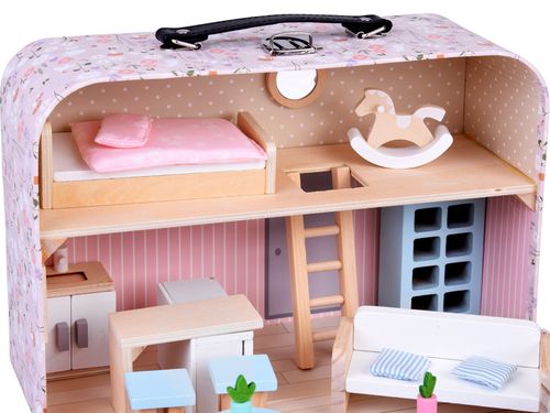 PRZENOŚNY DOMEK DLA LALEK Z KWIATOWYM UROKIEM na Arena.pl