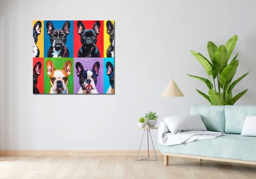 Obraz 100x90cm Buldogi Francuskie na Arena.pl