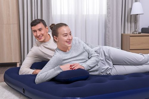 Dmuchany Materac Do Spania Queen 2-Osobowy Flokowany Bestway 203X152X22Cm na Arena.pl