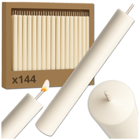 świece stołowe 144 szt. | klasyczne świece białe do świecznika