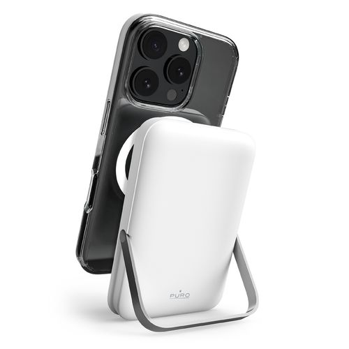 Powerbank bezprzewodowy 10000mAh USB-C MagSafe z podstawką - biały na Arena.pl