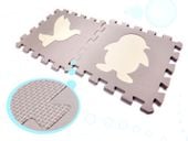 DLA DZIECI SZARA MATA PUZZLE PIANKOWA