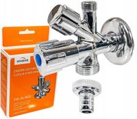 ZAWÓR KĄTOWY KOMBINOWANY 1/2x3/4x3/8 KOMBI 1/2x3/8x3/4 PRALKI ZMYWARKI