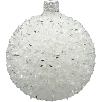 Bombka choinkowa szklana: Okrągła bombka śnieżka: średnia