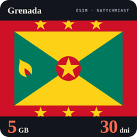 Karta eSIM Internet Grenada 5 GB na 30 dni - bez rejestracji