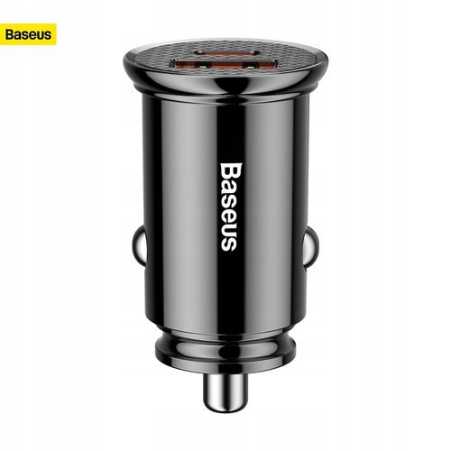 BASEUS MOCNA SZYBKA ŁADOWARKA SAMOCHODOWA USB USB-C TYP-C PD 30W QC 3.0 5A na Arena.pl