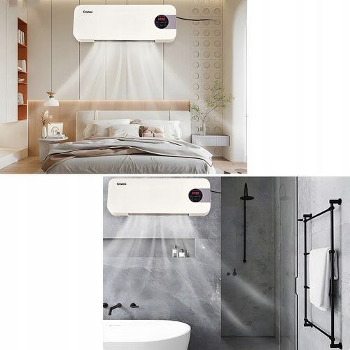 KURTYNA POWIETRZNA TERMOWENTYLATOR GRZEJNIK NAD DRZWI OKNO 2000W + PILOT na Arena.pl