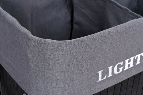 KOSZ NA PRANIE BIELIZNĘ Z BAMBUSA POJEMNIK DO SEGREGACJI KOLORÓW LOFT 100L na Arena.pl