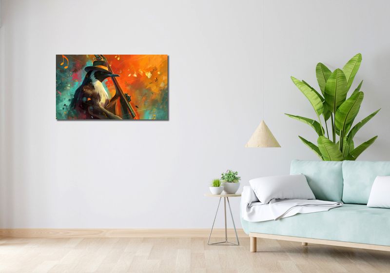 Obraz 90x50cm Pingwinia Nuta zdjęcie 2