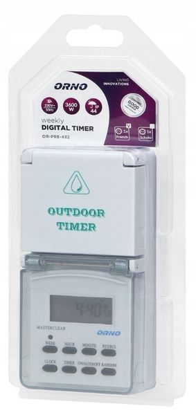 PROGRAMATOR CZASOWY DO GNIAZDA IP44 OR-PRE-432 ORNO zdjęcie 2