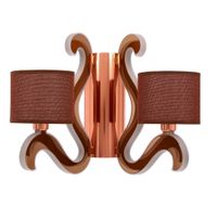 Ambrosia 3 kinkiet 2x40W E14 + 12,3W LED miedziany