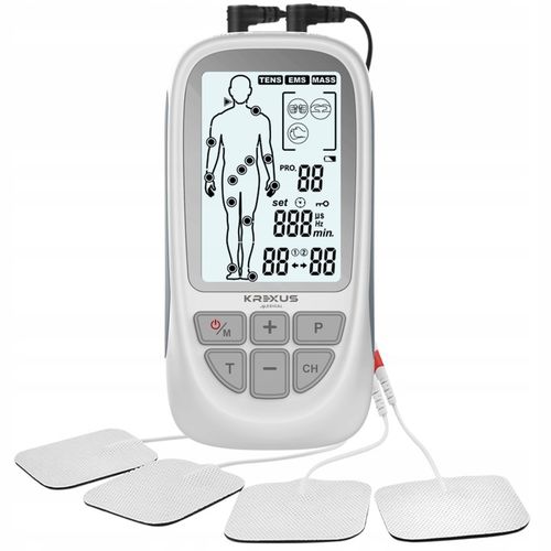 Elektrostymulator mięśni nerwów TENS EMS MASAŻ 73 programy Krexus na Arena.pl