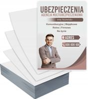 Ulotki A5 reklamowe firmowe AGENCJA UBEZPIECZENIOWA PROJEKT GRATIS 100 szt