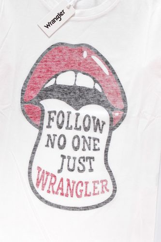 WRANGLER SLOGAN TEE OFFWHITE W706REV02 S na Arena.pl