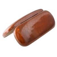 Etui na okulary faktura skóry krokodyla karmelowe