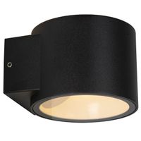 Czarny kinkiet zewnętrzny Oxford okrągła lampa metalowa