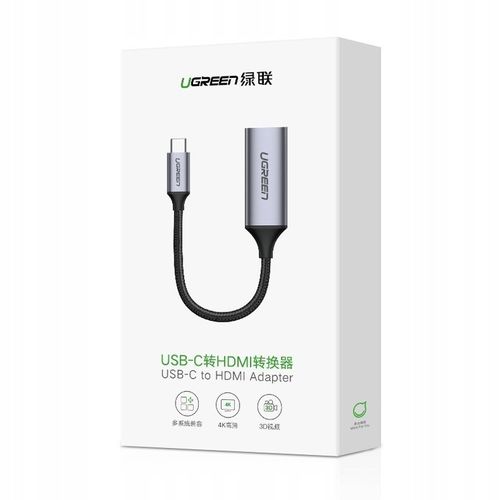 UGREEN ADAPTER PRZEJŚCIÓWKA USB C / HDMI 4K 60HZ THUNDERBOLT 3 do MacBook na Arena.pl