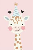 Plakat 40x60cm Wzory dla Dzieci, Dziewczynki i Chłopca - Żyrafka
