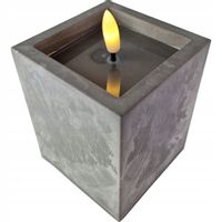 ŚWIECZKA NA BATERIE 10CM EFEKT BETONU ŚWIECA LED WKŁAD PŁOMIEŃ