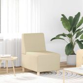 Sofa Fotel Kremowy 55 cm Tkanina