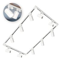 Zestaw szynowy 3 fazowy szyna 2x2m+2x1m, 4x łącznik L, 10x Lampa BIAŁY