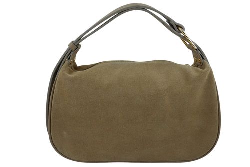 Elegancka torebka zamszowa na ramię - Beżowa na Arena.pl