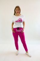 Koszulka z trampkiem Martina Biała z fuksją S/M