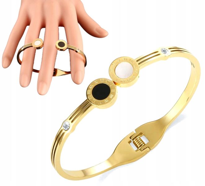 Bransoletka Złota Stal Chirurgiczna 18K zdjęcie 3