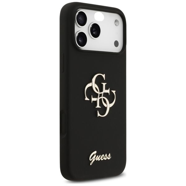 etui guess silicone big 4g script do     iphone 17 pro max czarny zdjęcie 4
