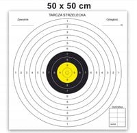 Tarcza strzelecka papierowa 50 x 50 cm 50 sztuk